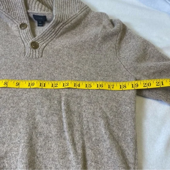 J.Crew Tan Lambswool Cowl Neck Sweater, M - Picture 5 of 8